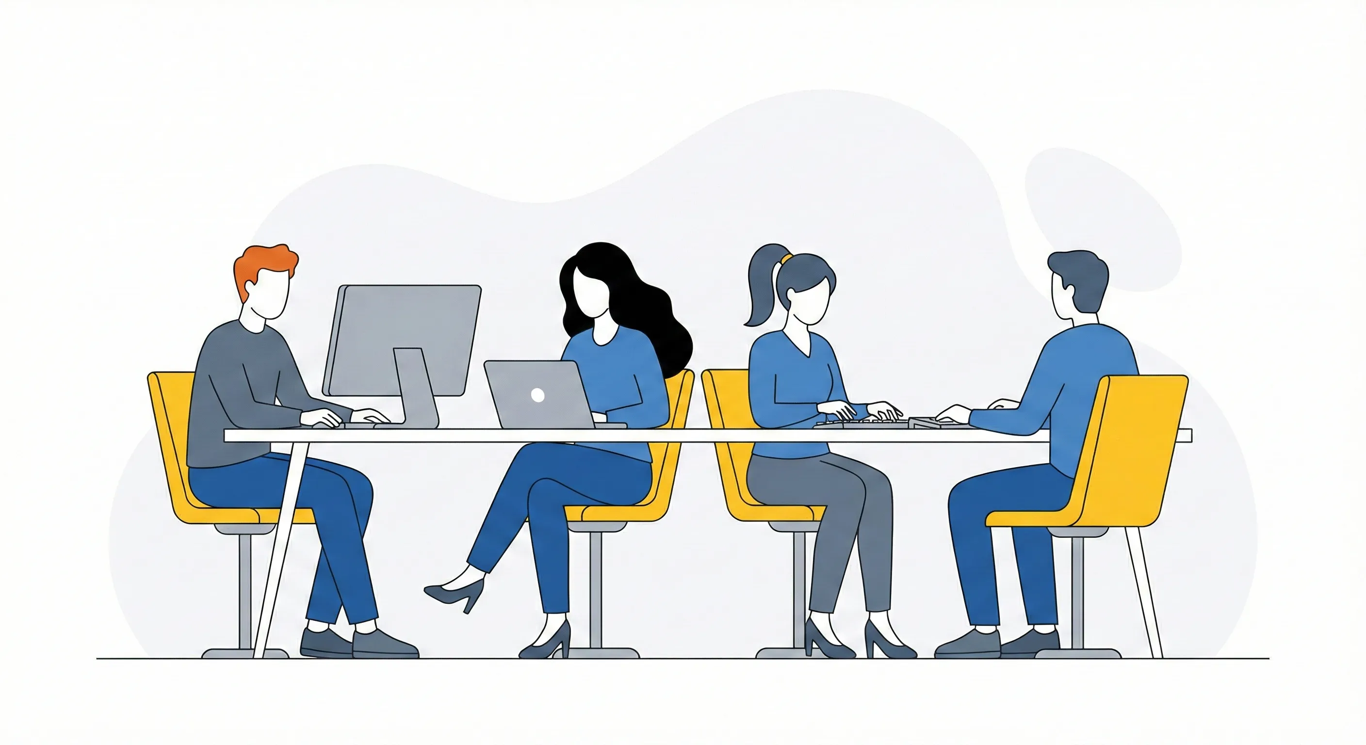 チームで作業するイメージ