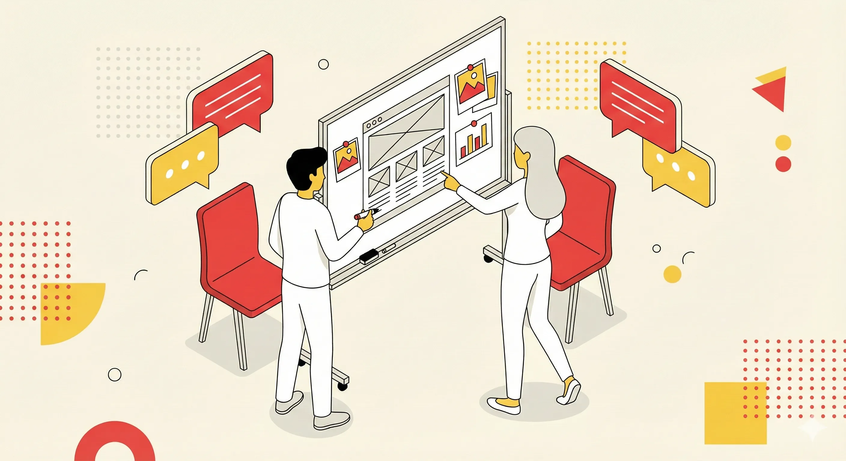 デザイナーが議論しているイメージ