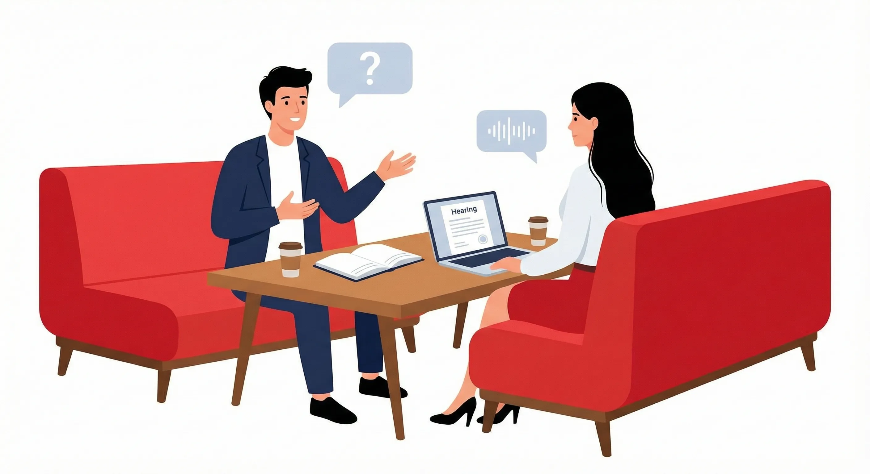 ヒアリングのイメージイラスト