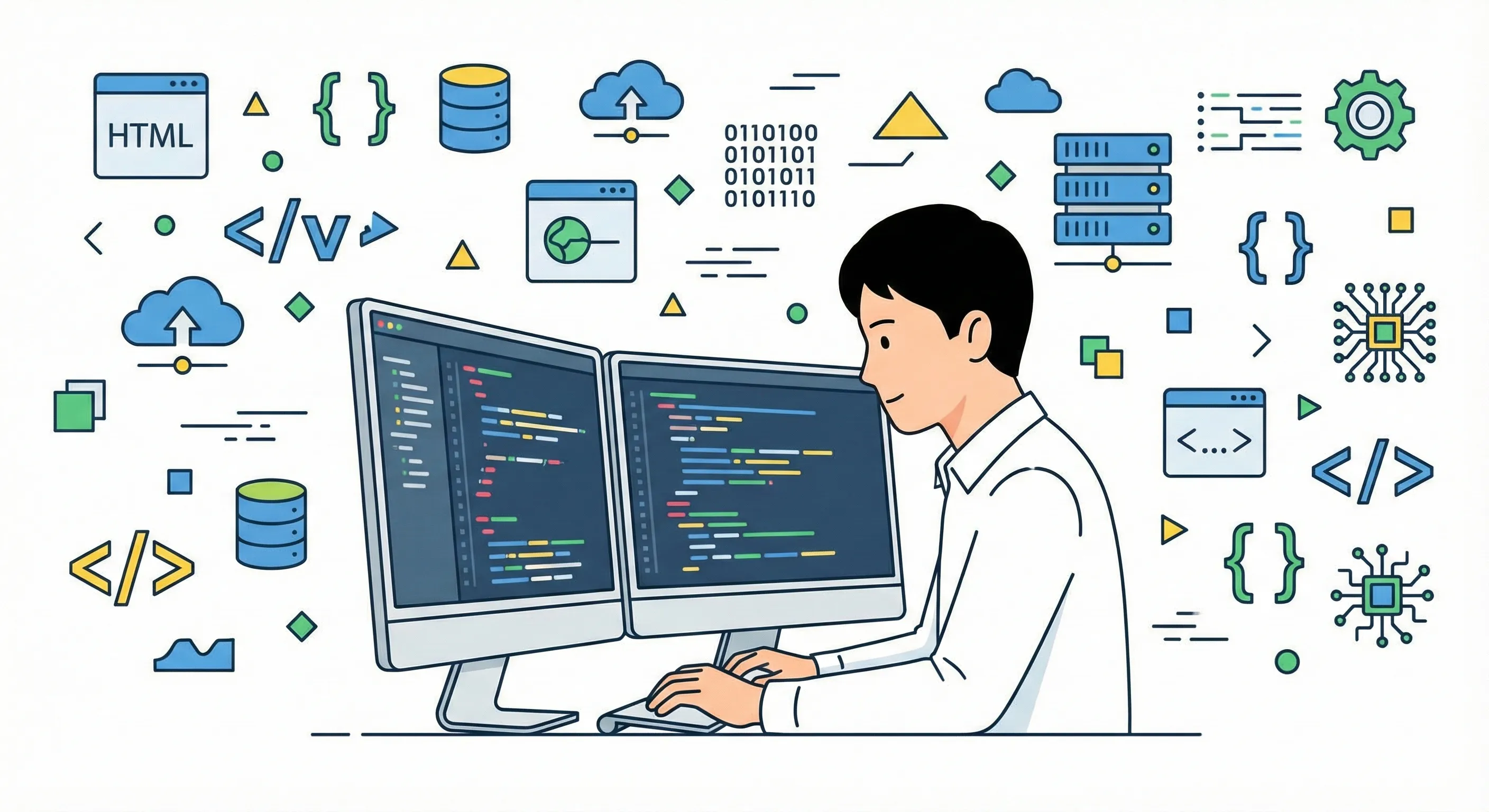 コーディングのイメージイラスト