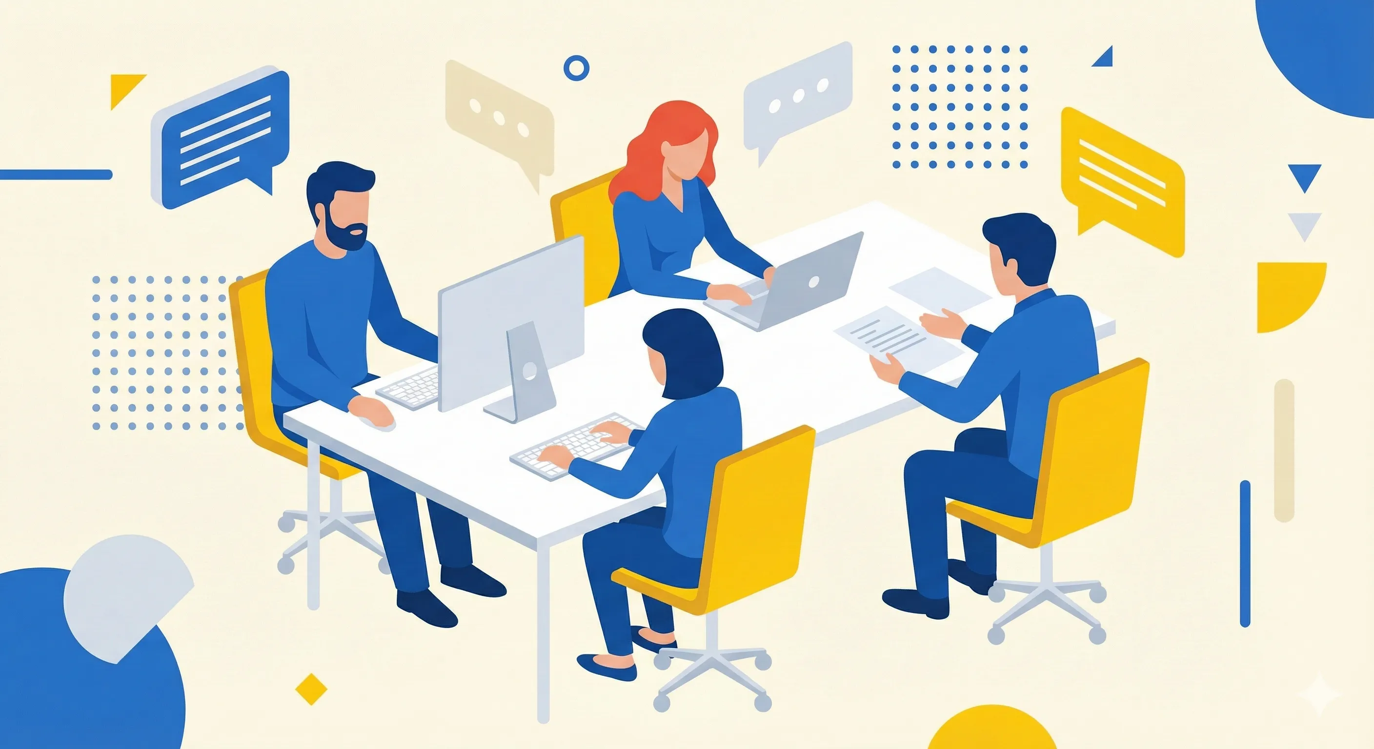 チームで作業するイメージ